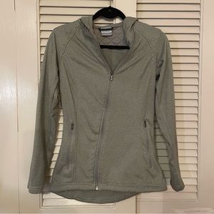 Columbia Zig-Zag Zippered Gray Quilted Jacket Size XS